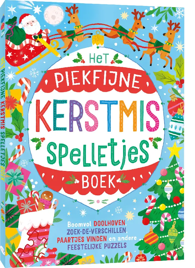 Piekfijne kerstmis spelletjesboek