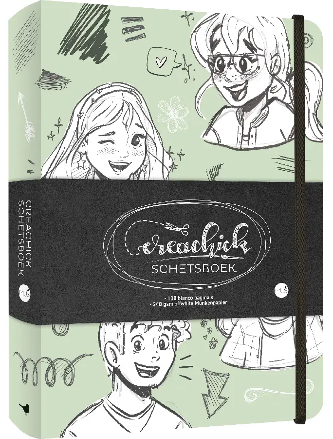 Creachick Schetsboek sage green