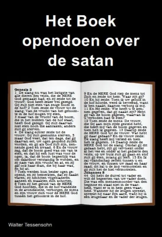 Boek opendoen over de satan  POD