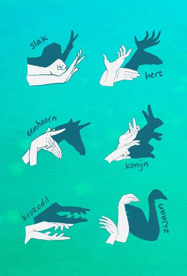 Kaart schaduw handen