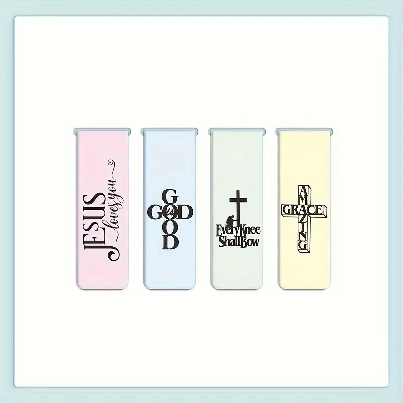 Magnetic bookmark (4) Jesus loves you