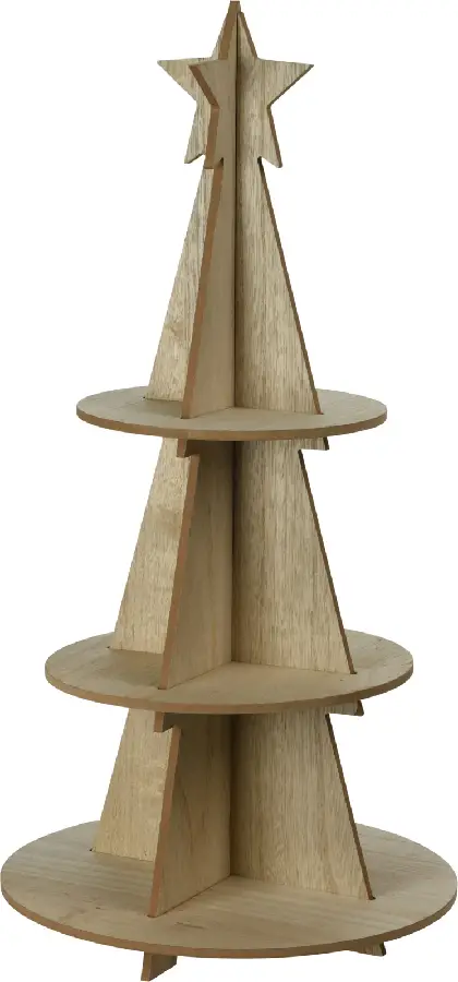 Display Christmas tree with shelves 29x6