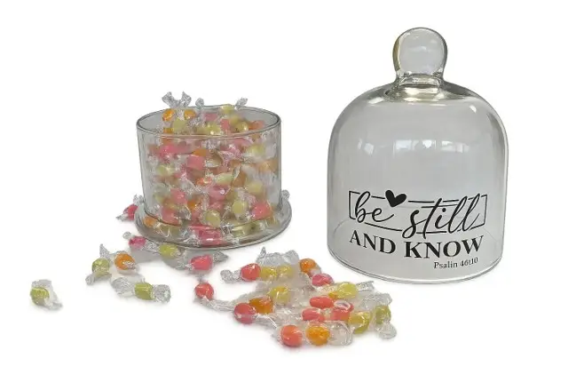 Storage Jjar Glass Be still and Know