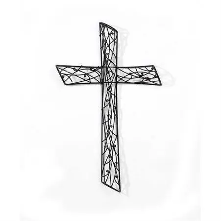 Wired open metal cross 53cm