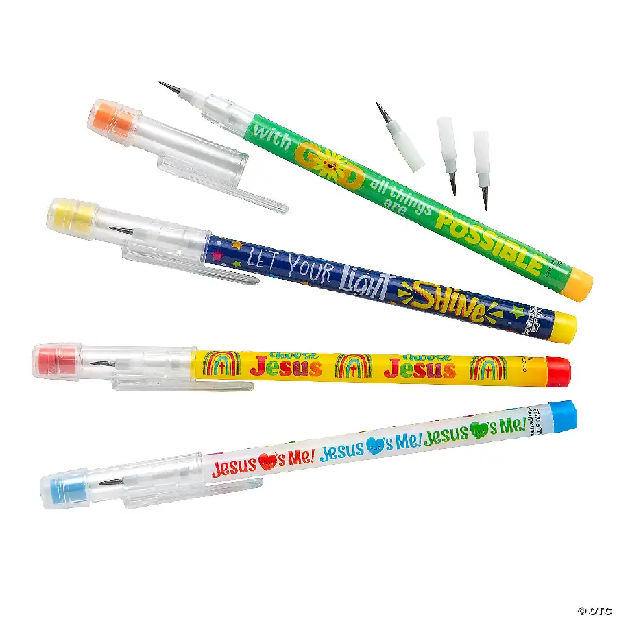 Stacking point pencils religious (4)