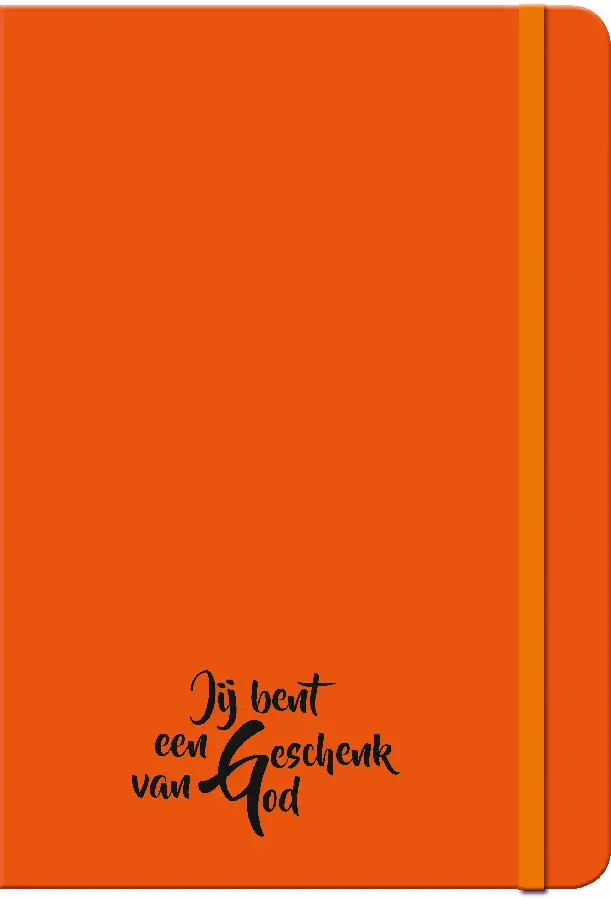 Schrijfboekje oranje geschenk van God