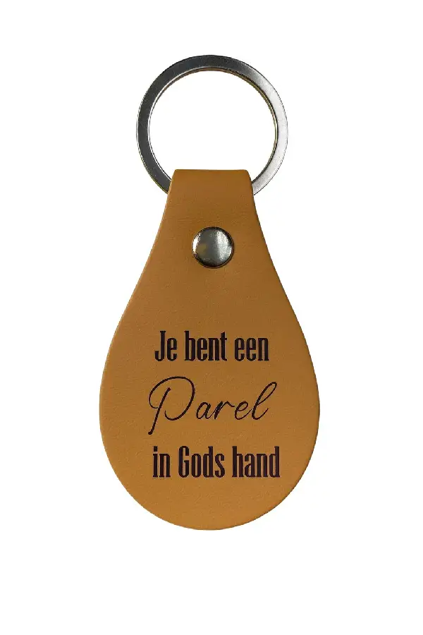 Sleutelhanger oker Je bent een parel