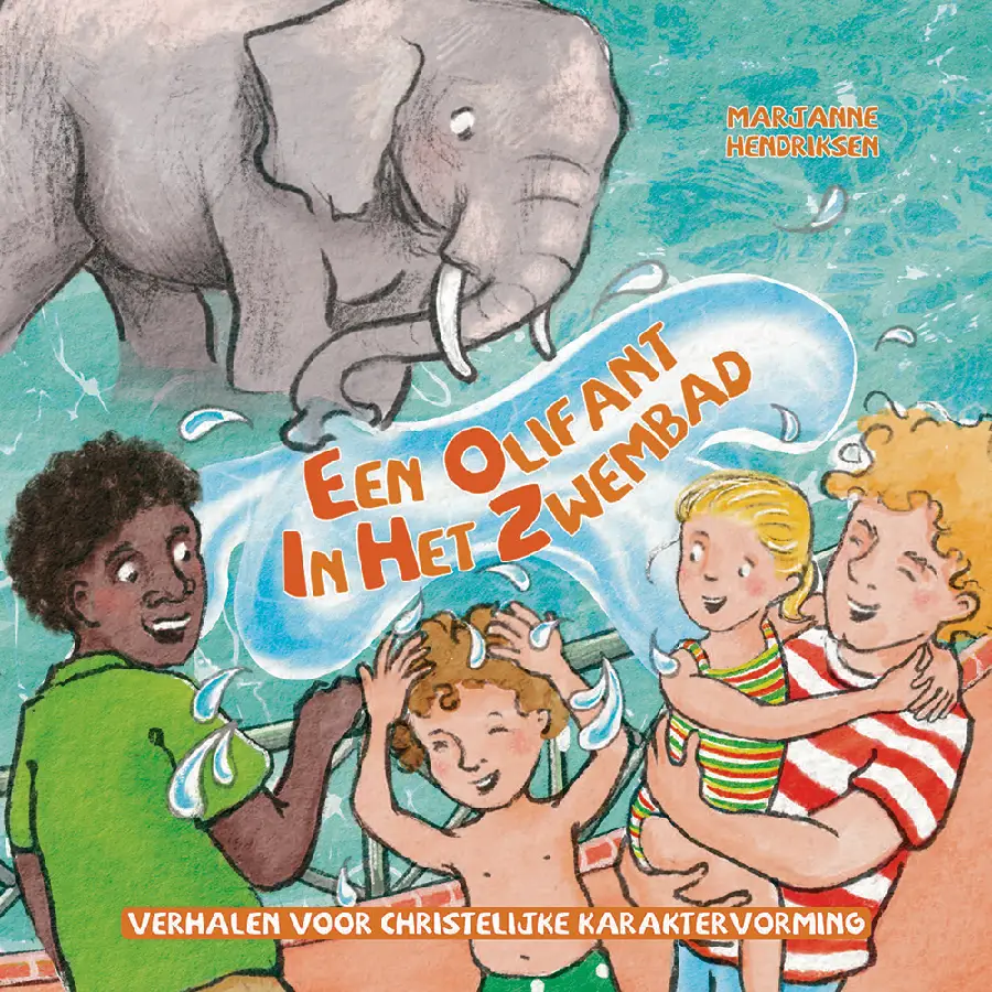 Olifant in het zwembad