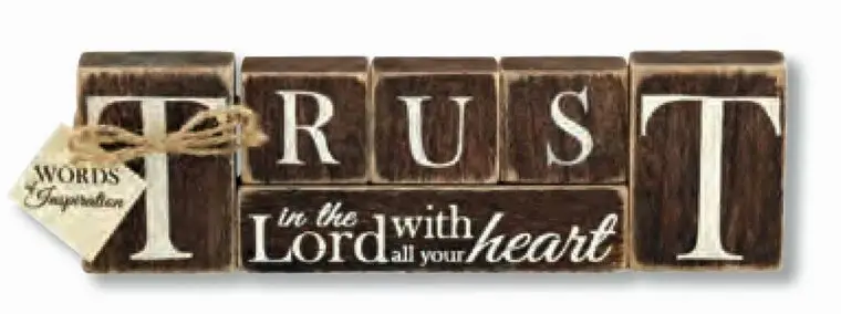 Tabletop plaque MDF Trust in the Lord 24
