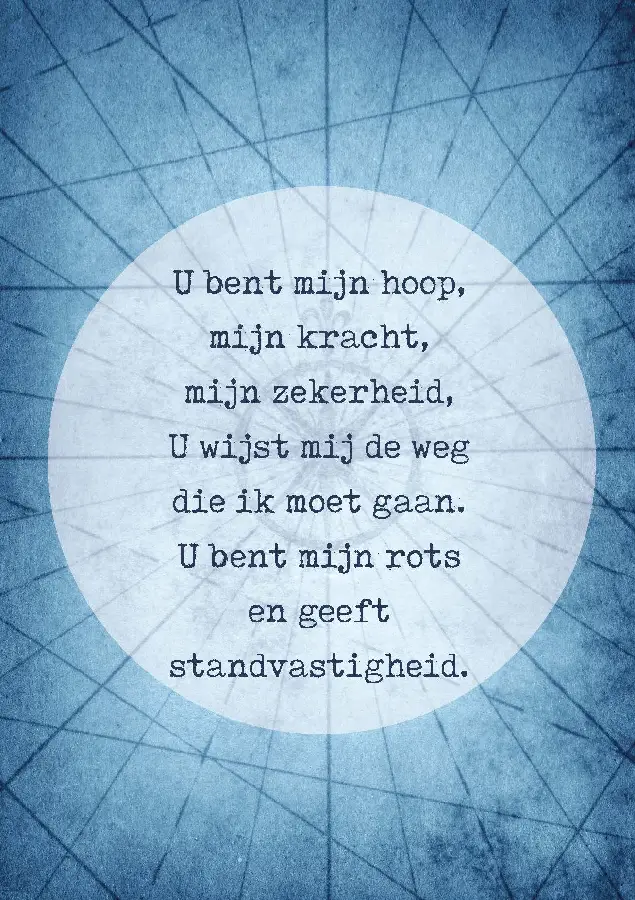 Wenskaart U bent mijn hoop, mijn kracht