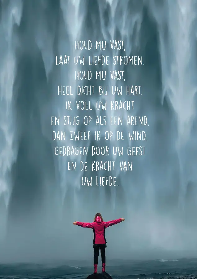 Wenskaart Houd mij vast, laat Uw liefde