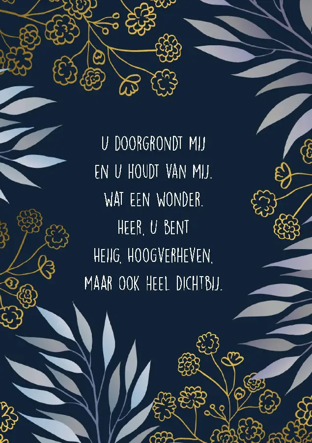 Wenskaart U doorgrondt mij en U houdt va