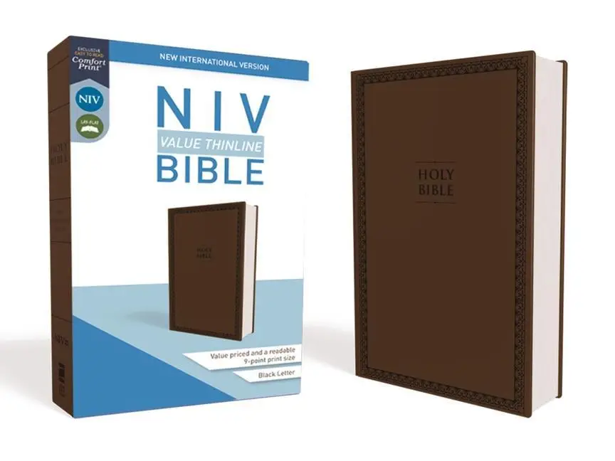 NIV thinline bible brown imitation leath