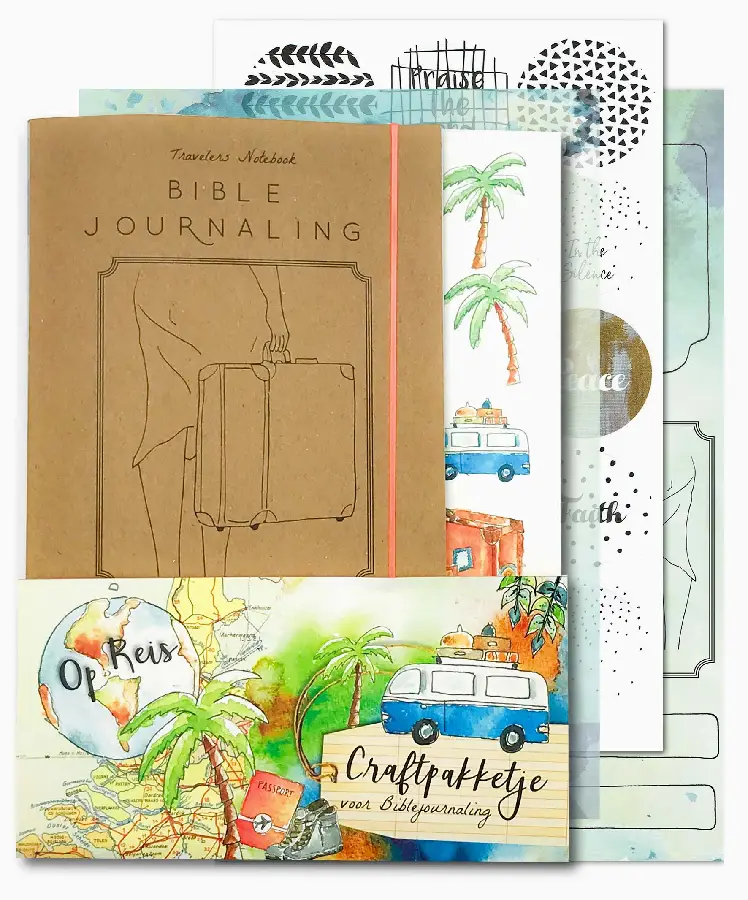 Biblejournaling craftpakketje Op reis