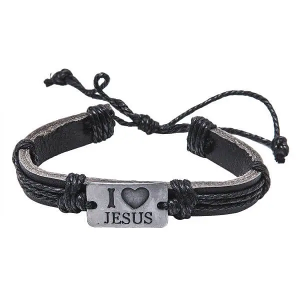 Armband leer bruin vis
