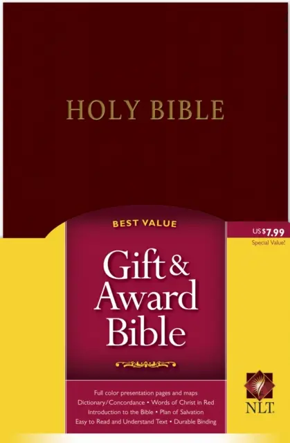NLT gift & award bible burgundy